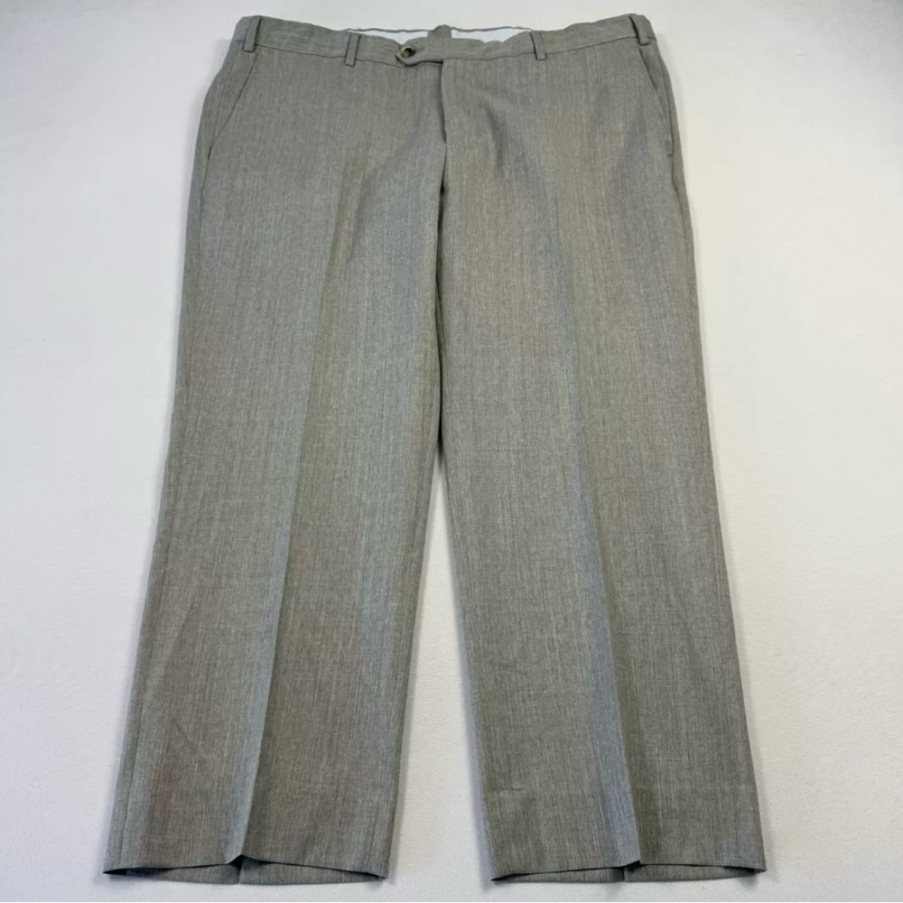 Solemare Maus &‎ Hoffman Men’s Dress Pants 38x26 Gray 100% Wool Made In Italy
